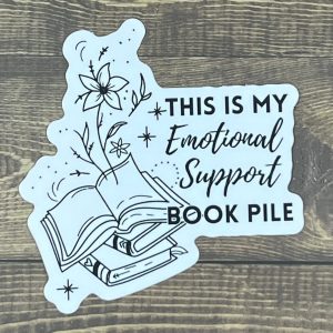 Product Image for Emotional Support Book Pile – Black and White