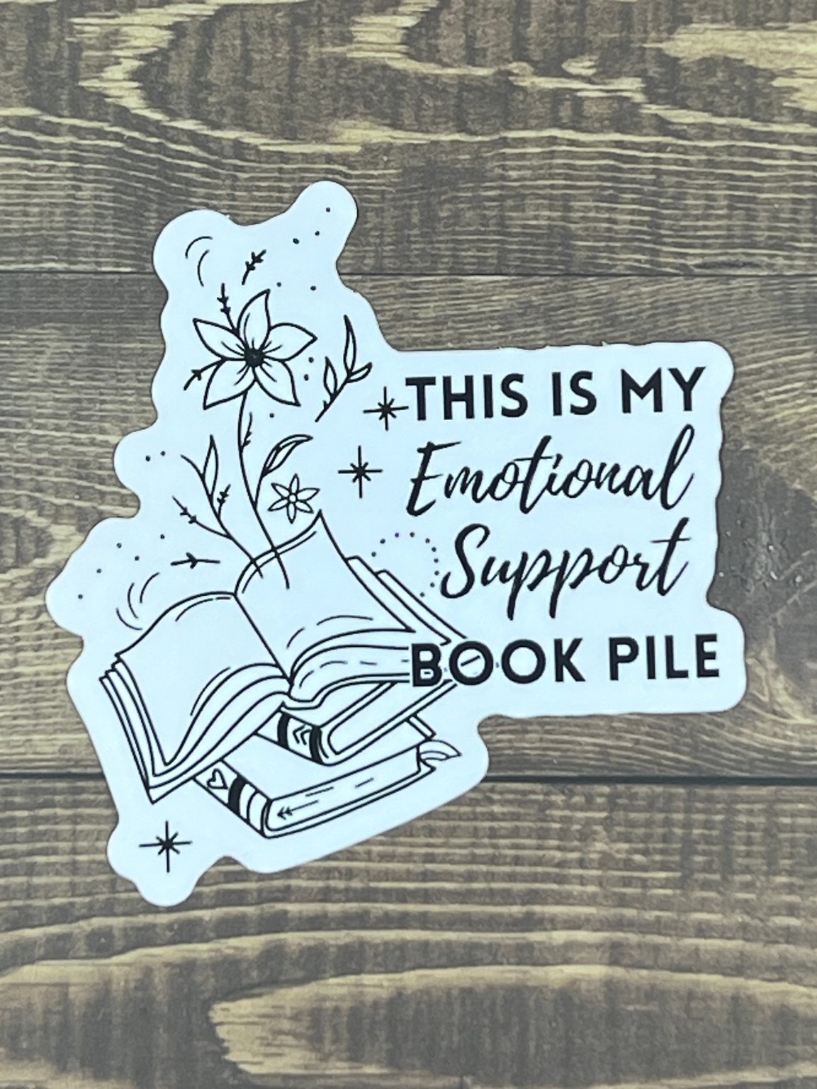 Product Image for Emotional Support Book Pile – Black and White