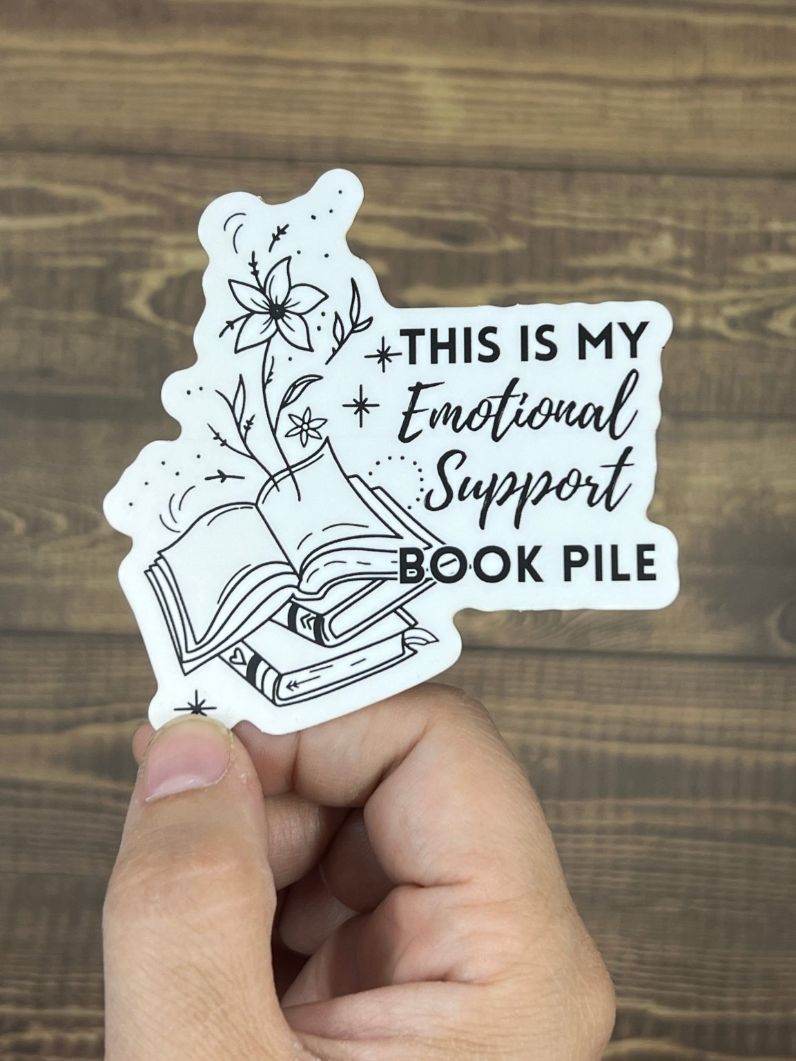 Product Image for Emotional Support Book Pile – Black and White