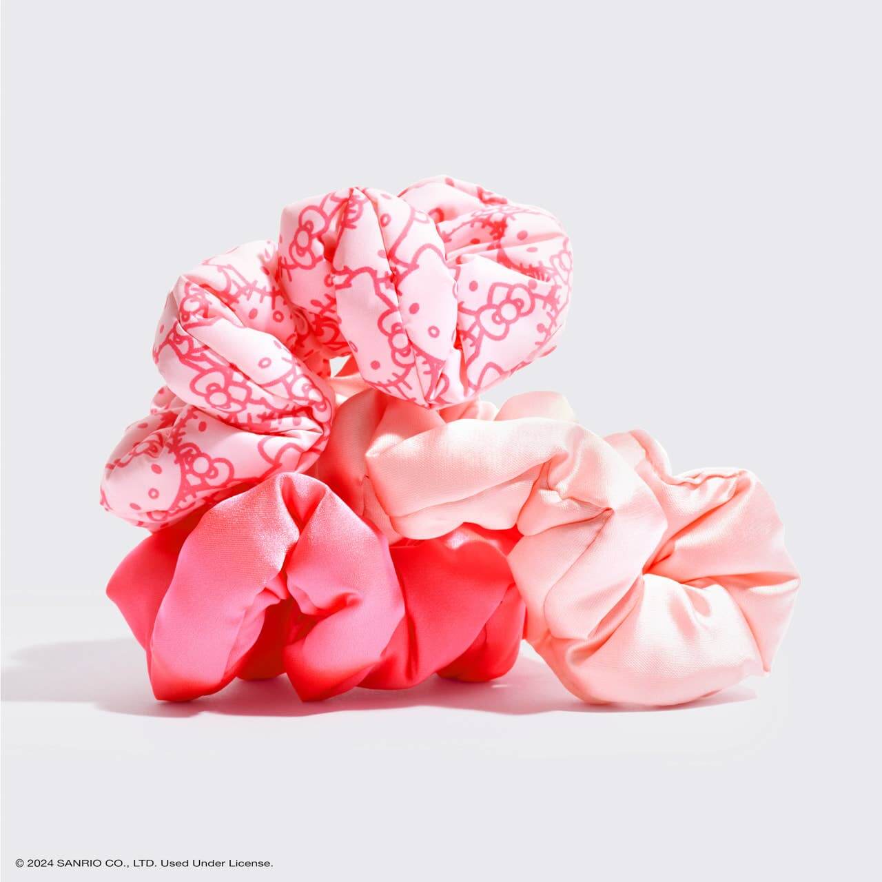 Product Image for Hello Kitty x Kitsch Recycled Fabric Puffy Scrunchies 3pcSet