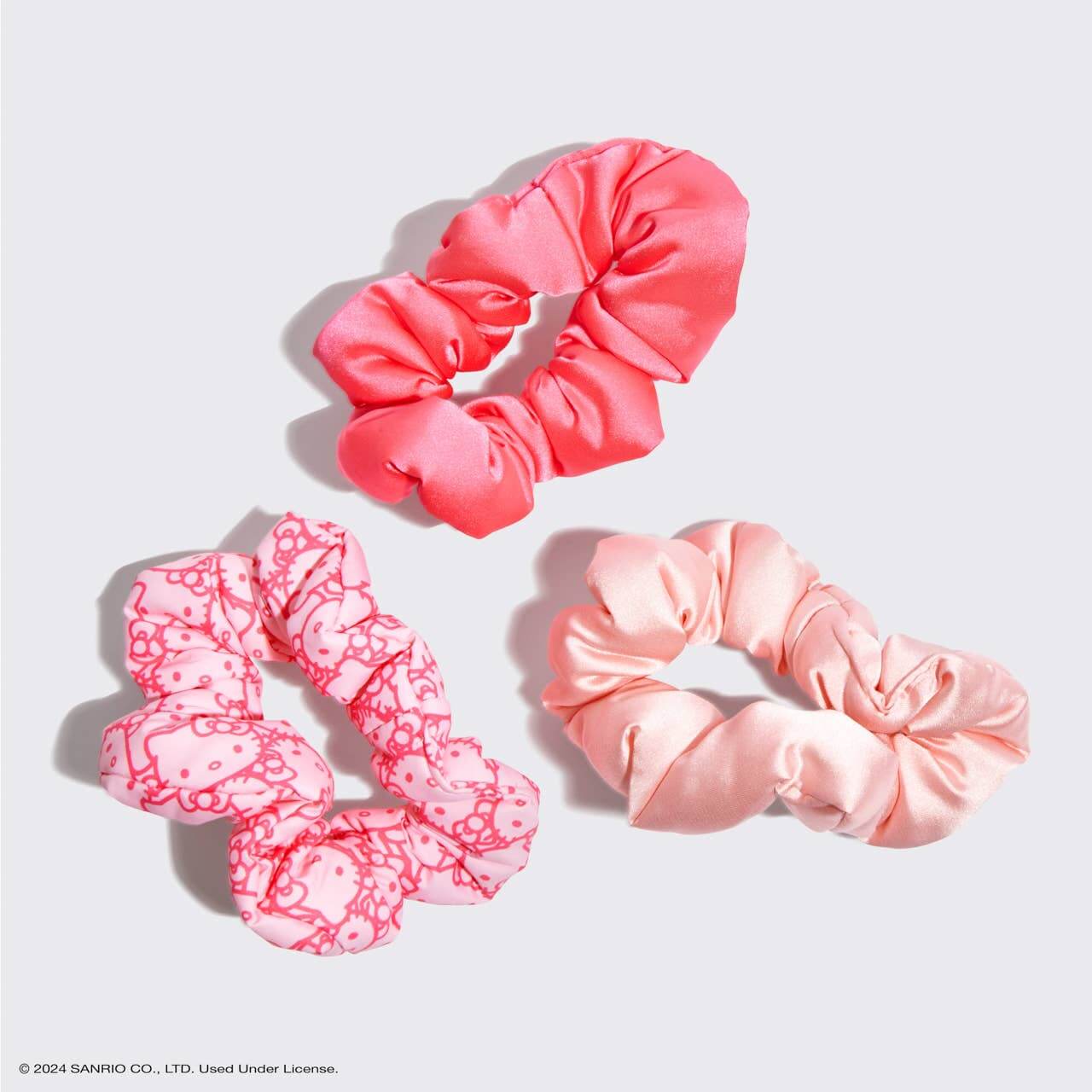 Product Image for Hello Kitty x Kitsch Recycled Fabric Puffy Scrunchies 3pcSet