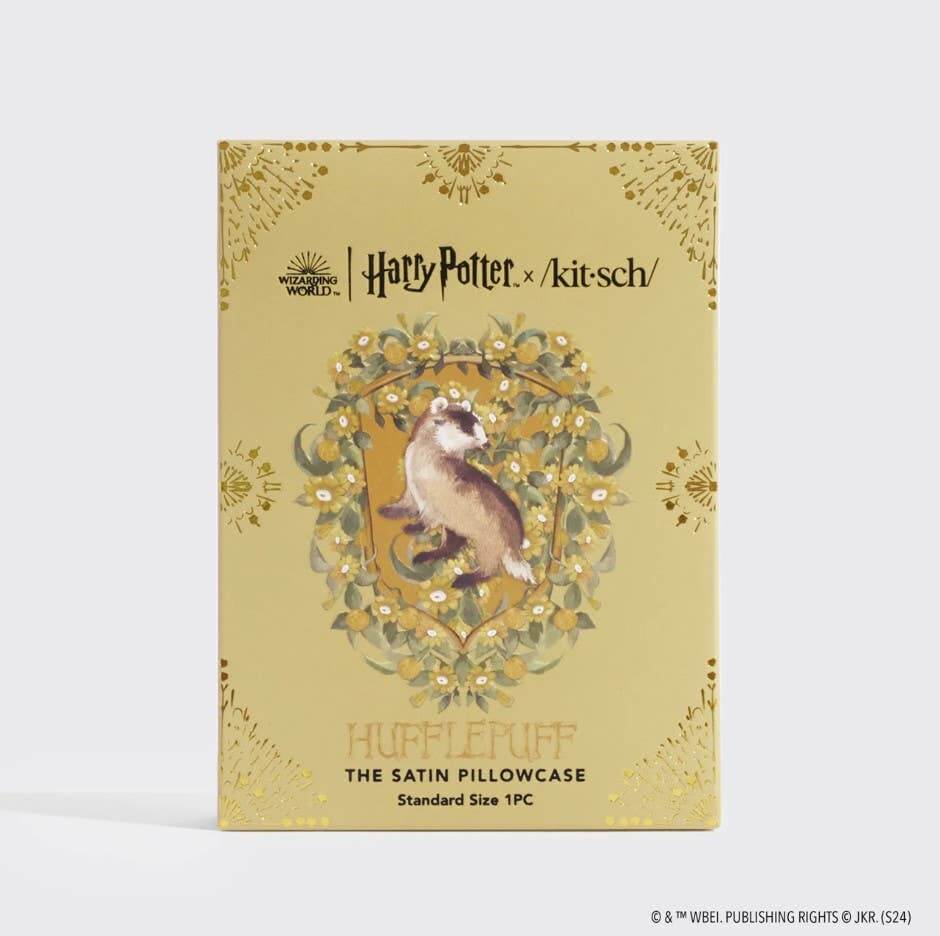 Product Image for Harry Potter x Kitsch Satin Pillowcase Standard – Hufflepuff