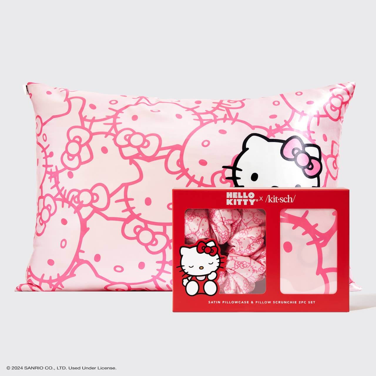 Product Image for Hello Kitty x Kitsch Satin Pillowcase & Pillow Scrunchie Set