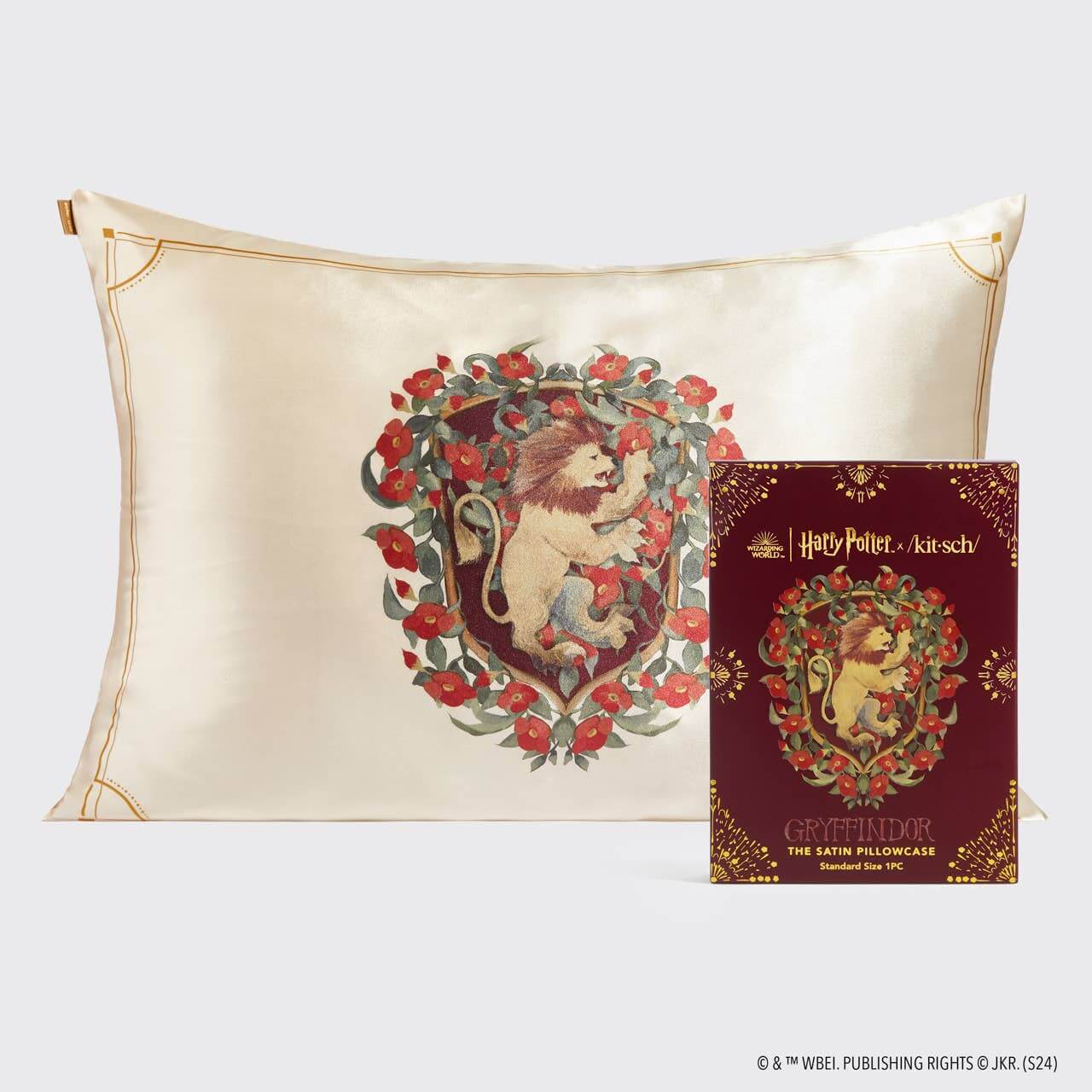 Product Image for Harry Potter x Kitsch Satin Pillowcase Standard – Gryffindor