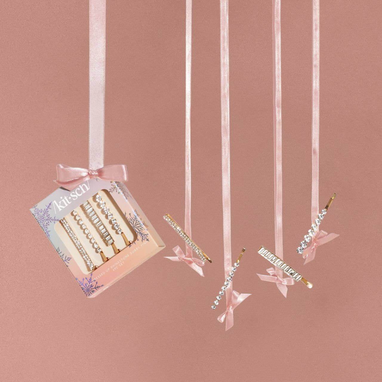 Product Image for Holiday All Dressed up Rhinestone Bobby Pins 4pc Set