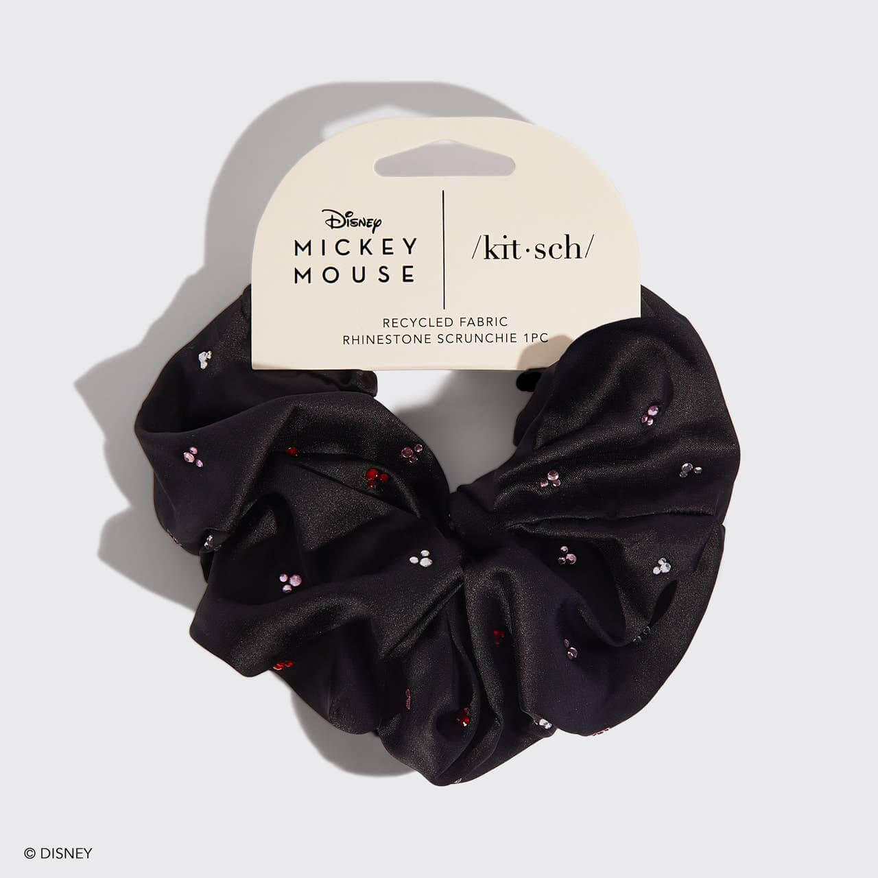 Product Image for Kitsch & Mickey and Minnie Recycled Fabric Scrunchie – Black