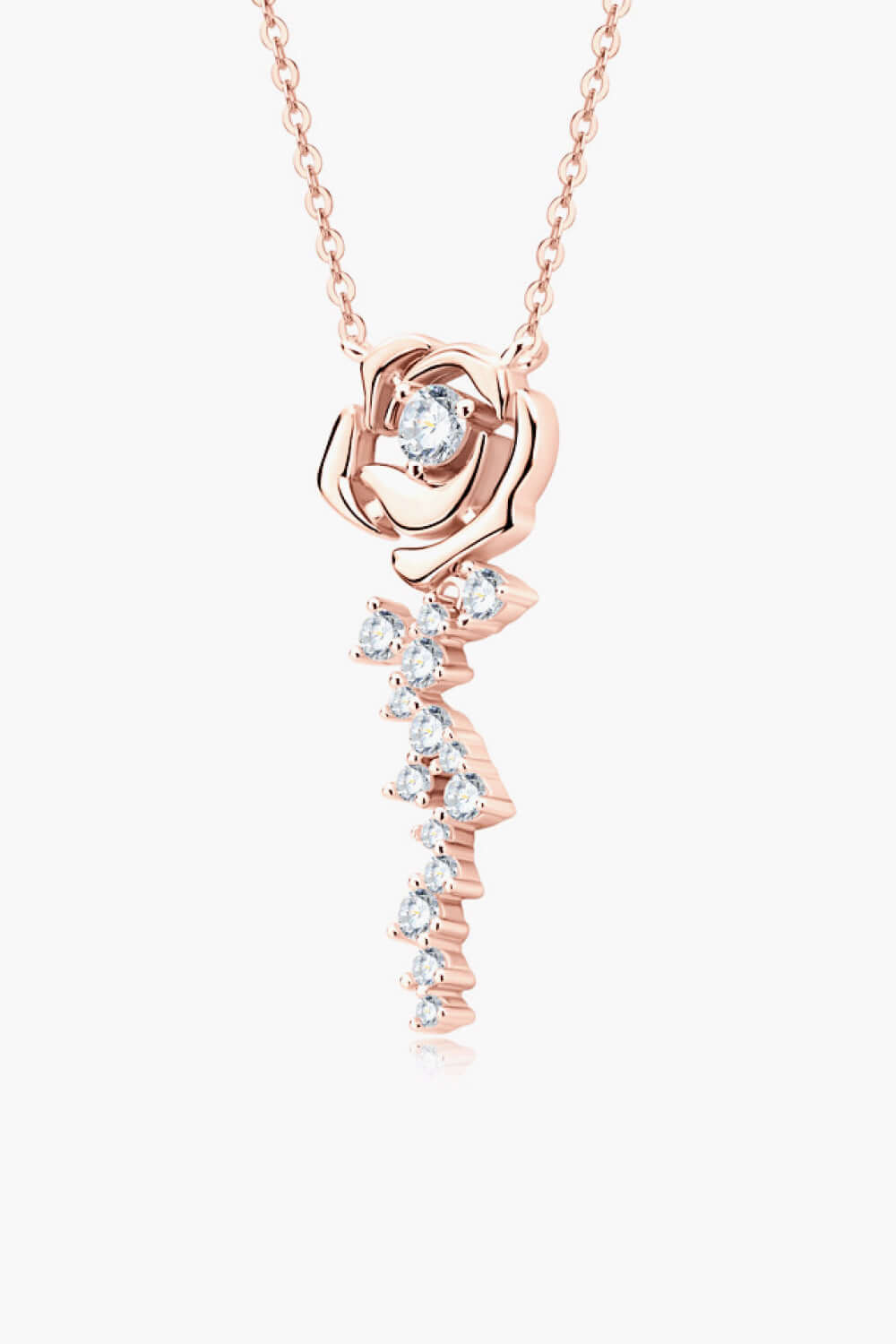 Product Image for Precious Rose Pendant Necklace 925 Sterling Silver 18K Rose Gold-Plated