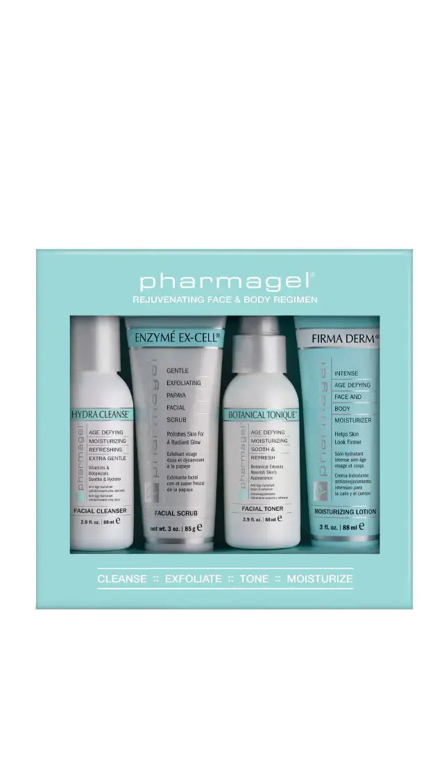 Product Image for Pharmagel Kit – Cleanser, Exfoliate, Tone, and Moisturize Gift Set