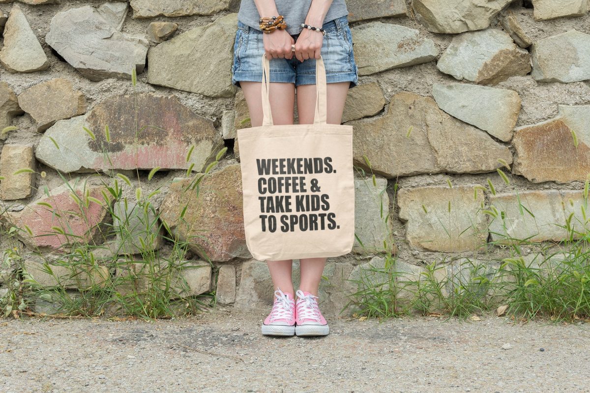 Product Image for Weekends. Coffee. Sports. Repeat. Canvas Tote Bag