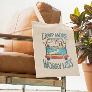Product Image for Camp More, Worry Less Cotton Tote Bag