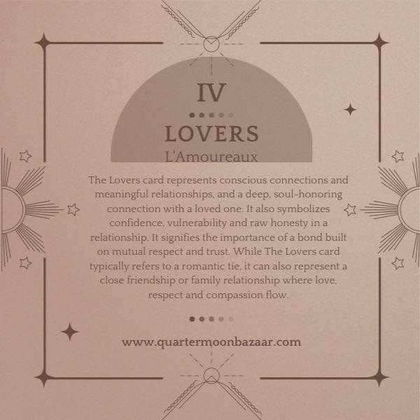 Product Image for Lovers Tarot Card Gold Necklace