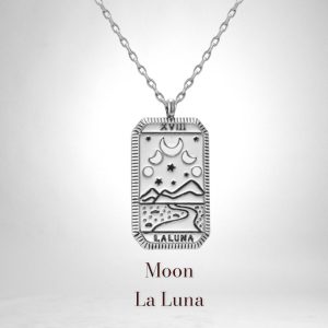 Product Image for Moon Tarot Card Silver Necklace