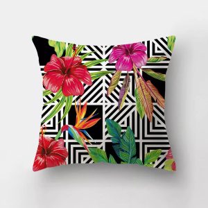 Product Image for  Geometric Floral Indoor/Outdoor Throw Pillow Cover