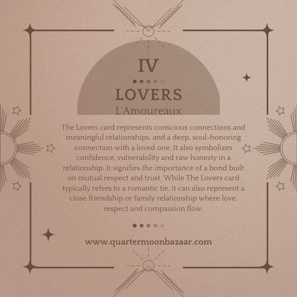 Product Image for Lovers Tarot Card Gold Necklace