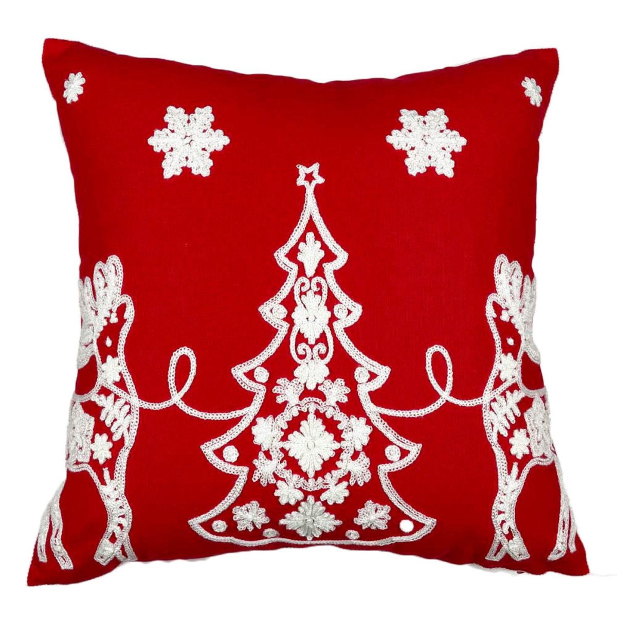 Product Image for Christmas Tree Embroidered Pillow Cover