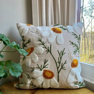Product Image for Daisy Embroidered Throw Pillow Cover