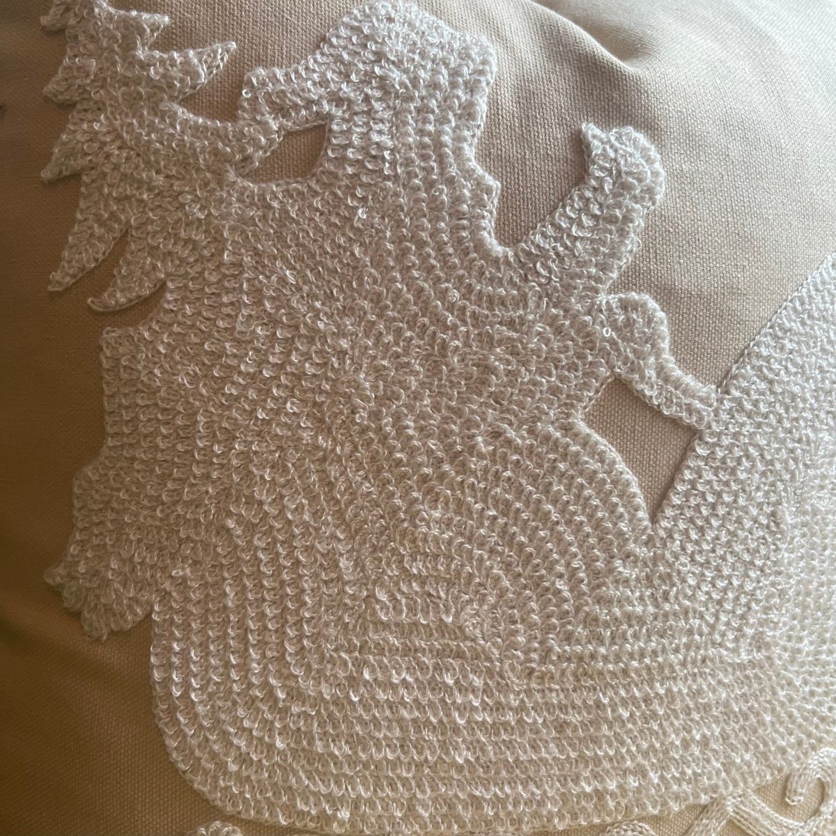 Product Image for Greige Santa’s Sleigh Embroidered Pillow Cover