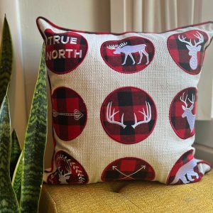 Product Image for Buffalo Plaid True North Embroidered Pillow Cover