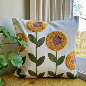 Product Image for Sunflower Embroidered Throw Pillow Cover