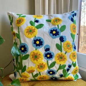Product Image for Meadow Flowers Embroidered Throw Pillow Cover