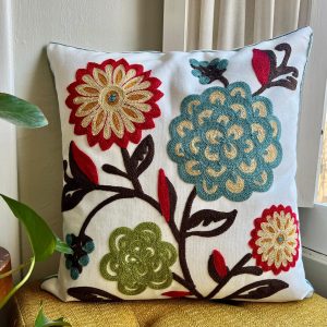 Product Image for Folk Garden Embroidered Throw Pillow Cover