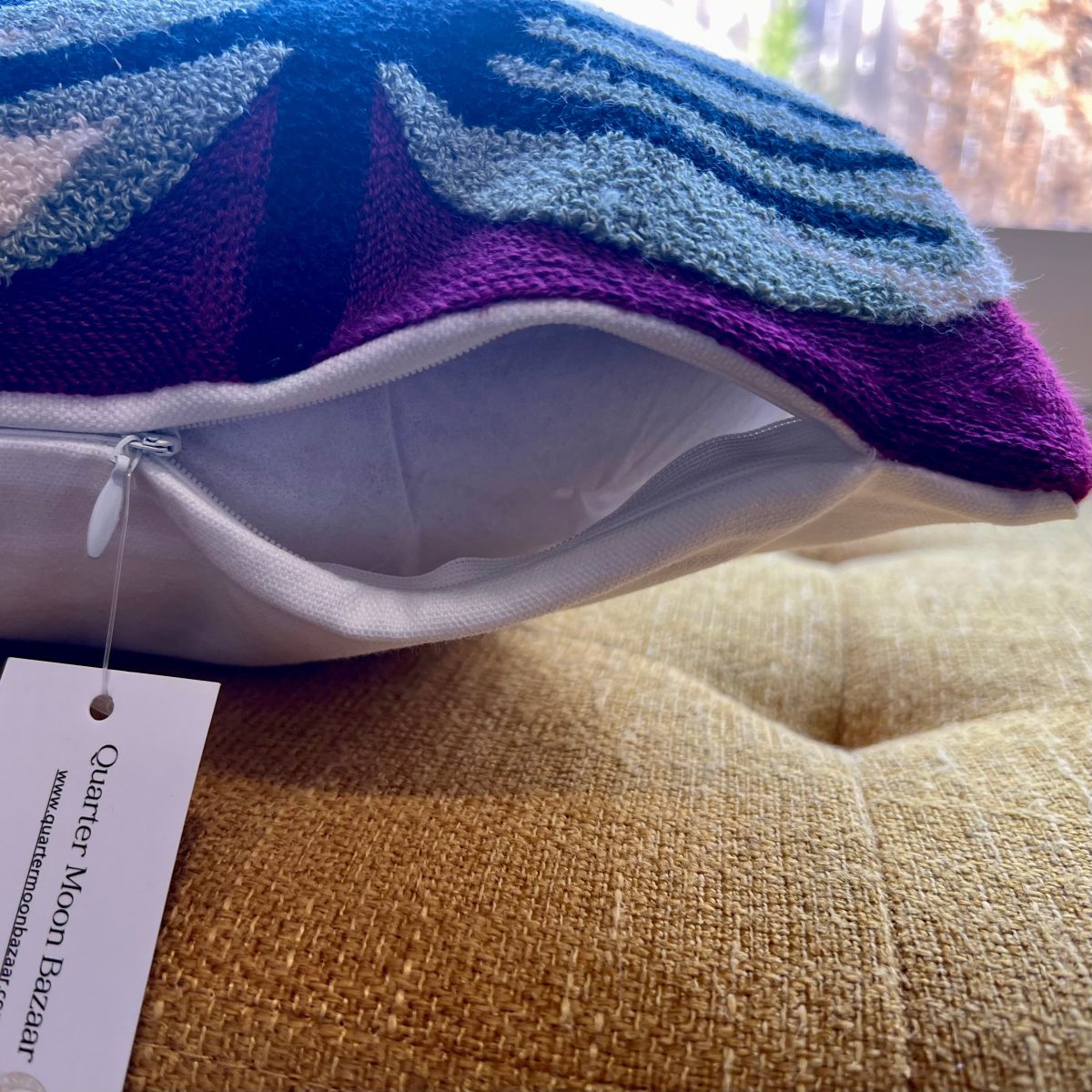 Product Image for Magenta Monstera Embroidered Pillow Cover