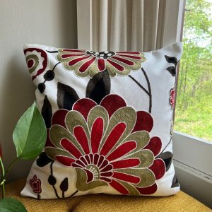 Product Image for  Folk Blooms Embroidered Throw Pillow Cover