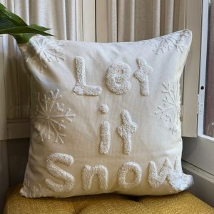 Product Image for  Let it Snow Embroidered Pillow Cover