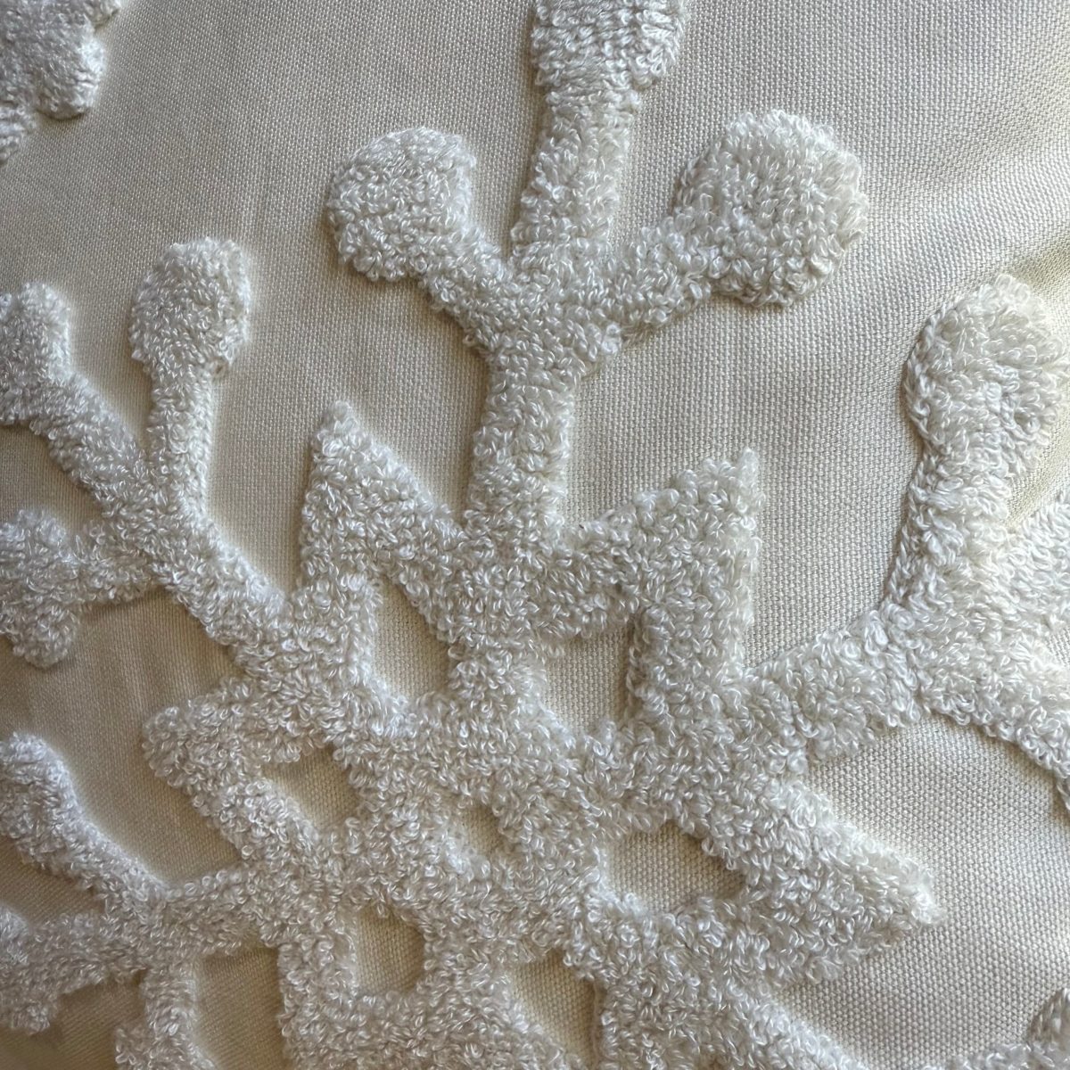 Product Image for Neutral Snowflake Embroidered Pillow Cover