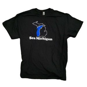 Product Image for  T-Shirt – Black – White/Blue Print