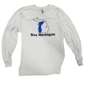 Product Image for  Long Sleeve Shirt – Ash – Black/Blue Print