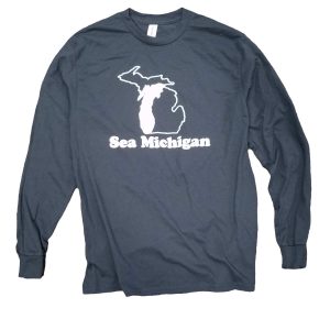 Product Image for  Long Sleeve Shirt – Dark Heather – White Print