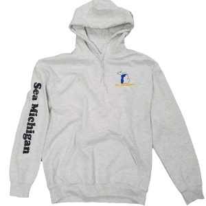 Product Image for  Hoodie – Ash – Black/Blue Embroidered, Black Arm