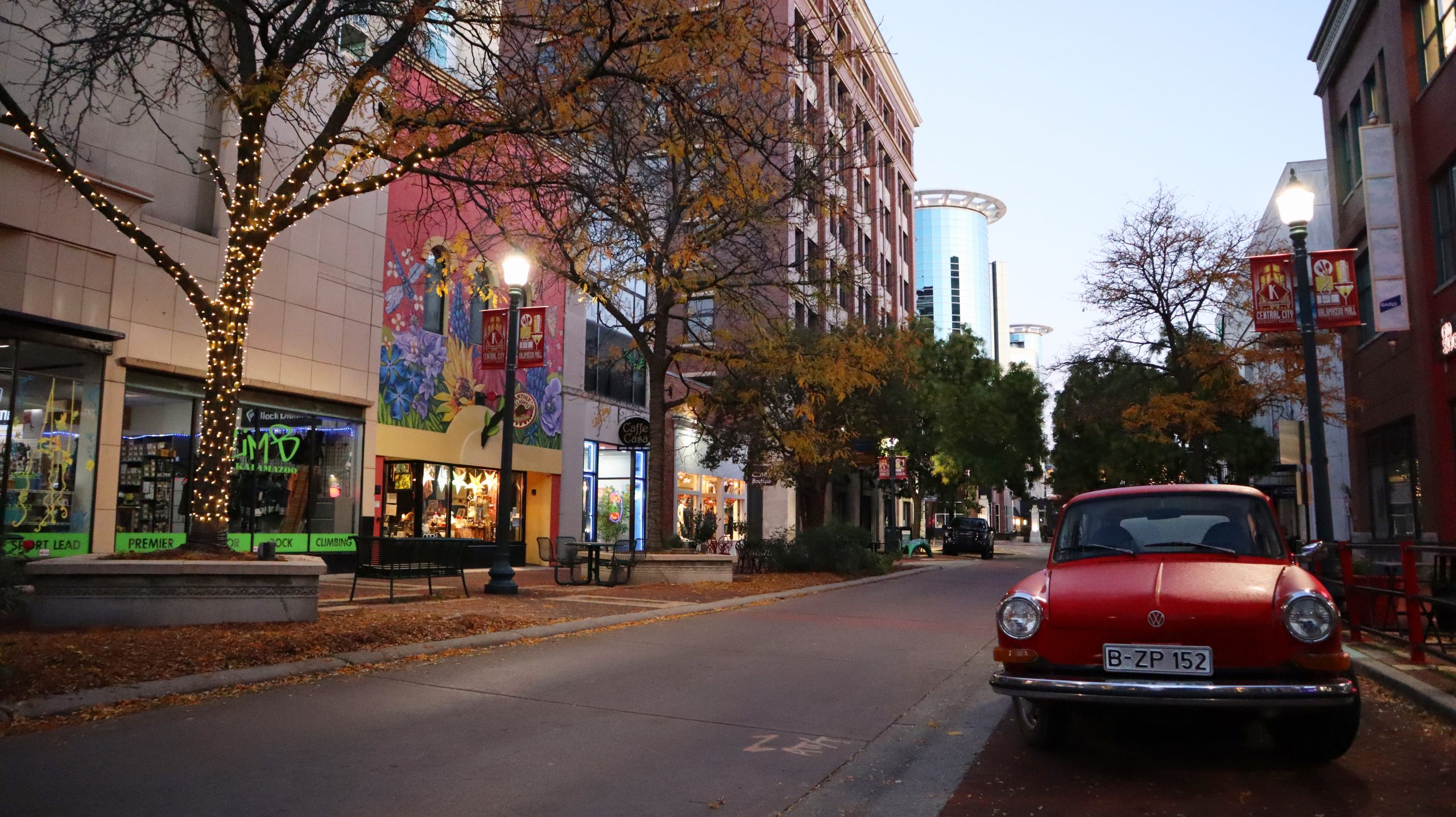 Iowa background with shops