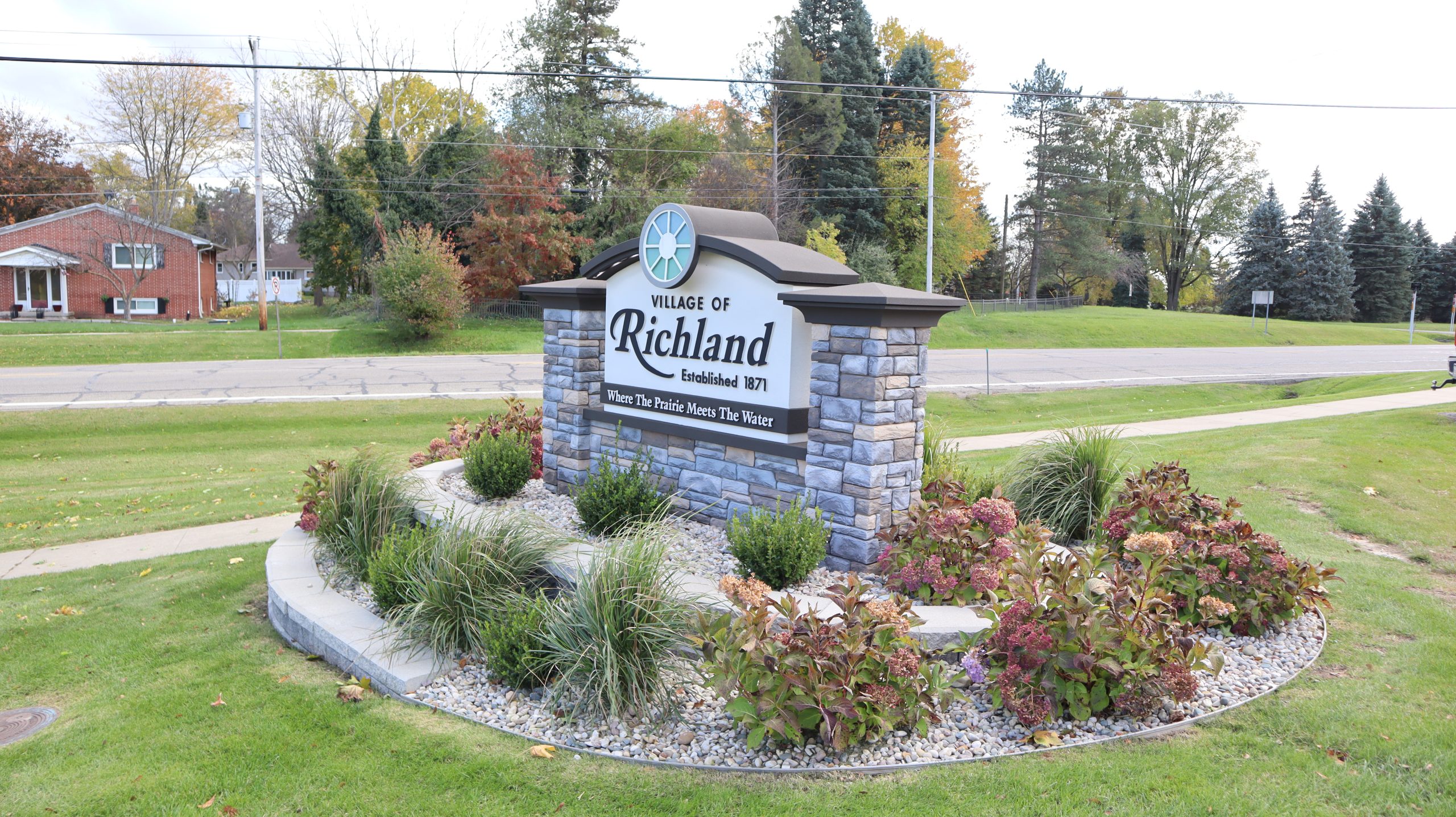 Iowa background with shops