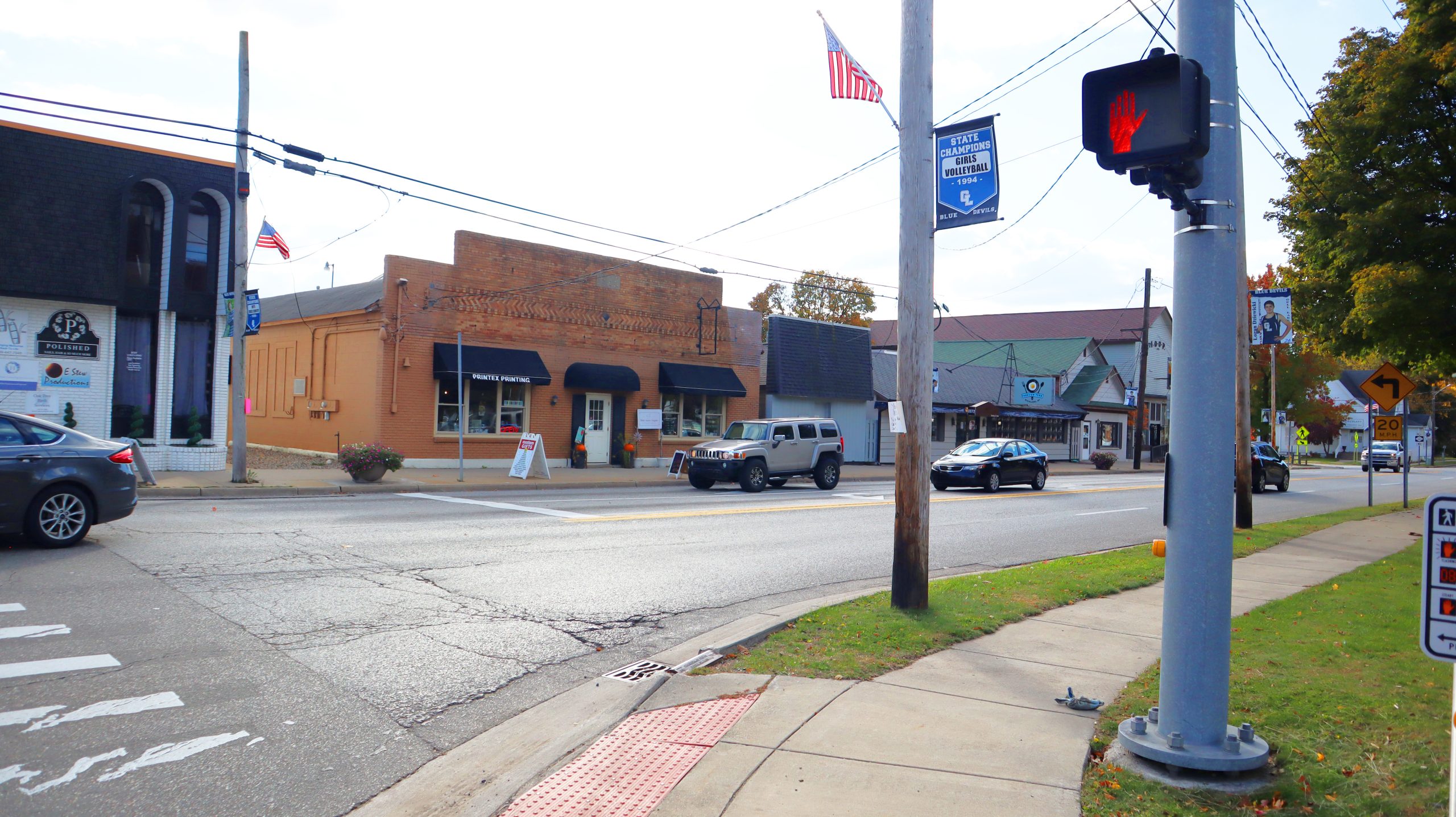 Iowa background with shops