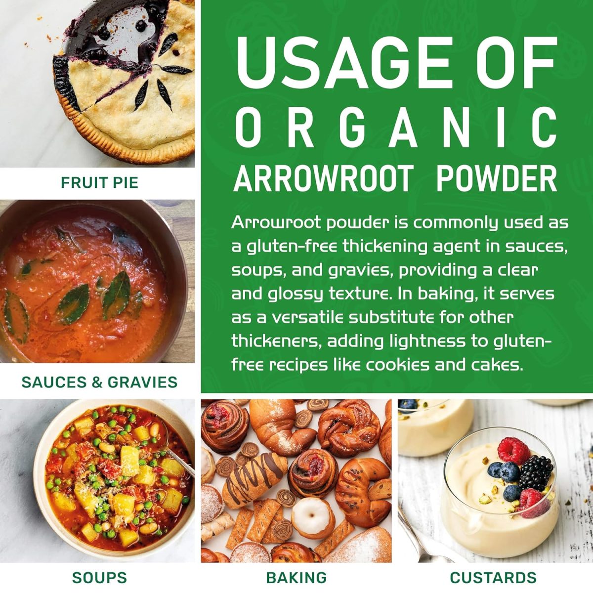 Product Image for Jiva Organics Organic Arrowroot Flour (Powder) 8 Ounce Bag – Raw, Non-GMO, Gluten Free