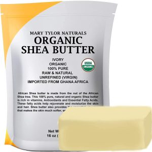Product Image for Mary Tylor Naturals Organic Shea Butter 1 lb — USDA Certified Raw, Unrefined, Ivory From Ghana Africa — Great for Hair, Skin and all your DIY Projects