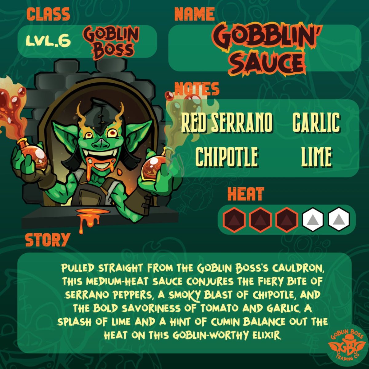 Product Image for Goblin Boss Gobblin’ Sauce Hot Sauce
