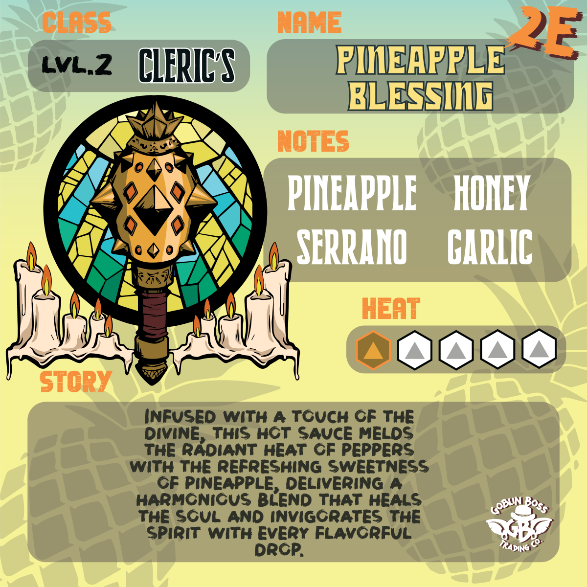 Product Image for Goblin Boss Cleric’s Pineapple Blessing Hot Sauce