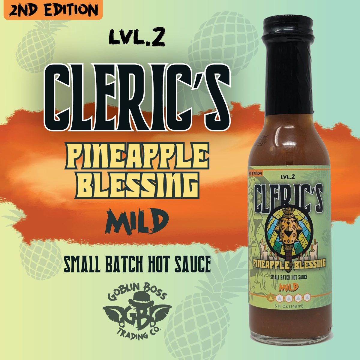 Product Image for Goblin Boss Cleric’s Pineapple Blessing Hot Sauce