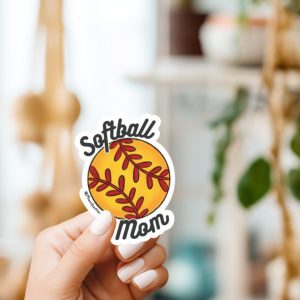 Product Image for Softball Mom Diecut Sticker