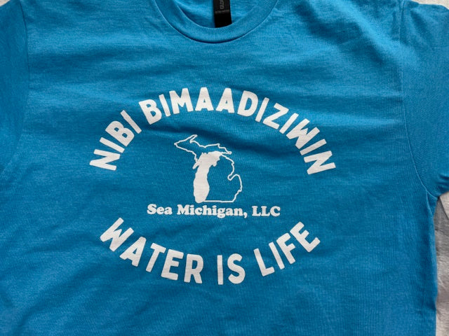 Product Image for T-Shirt- Water Is Life – Heather Sapphire