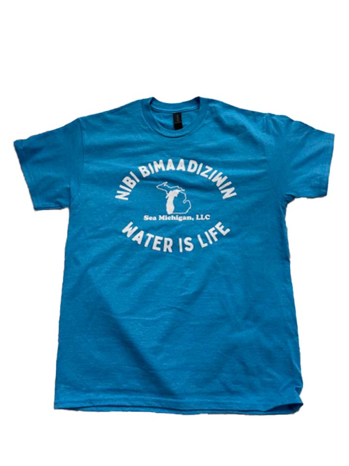 Product Image for T-Shirt- Water Is Life – Heather Sapphire