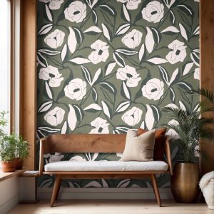Product Image for Verdant Study Botanical Green Wallpaper – 2190a