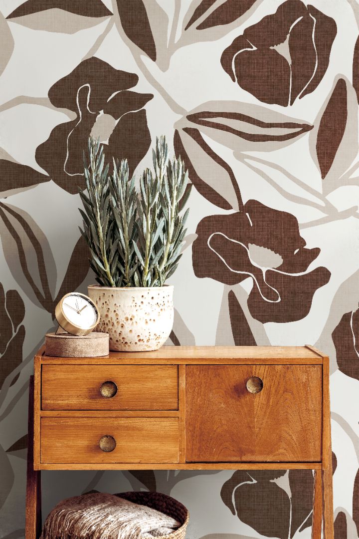 Product Image for Mocha Flora Wallpaper – 2191