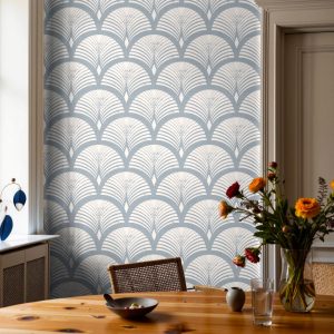 Product Image for Marincroft Blue Gray Geometric Wallpaper – 2243