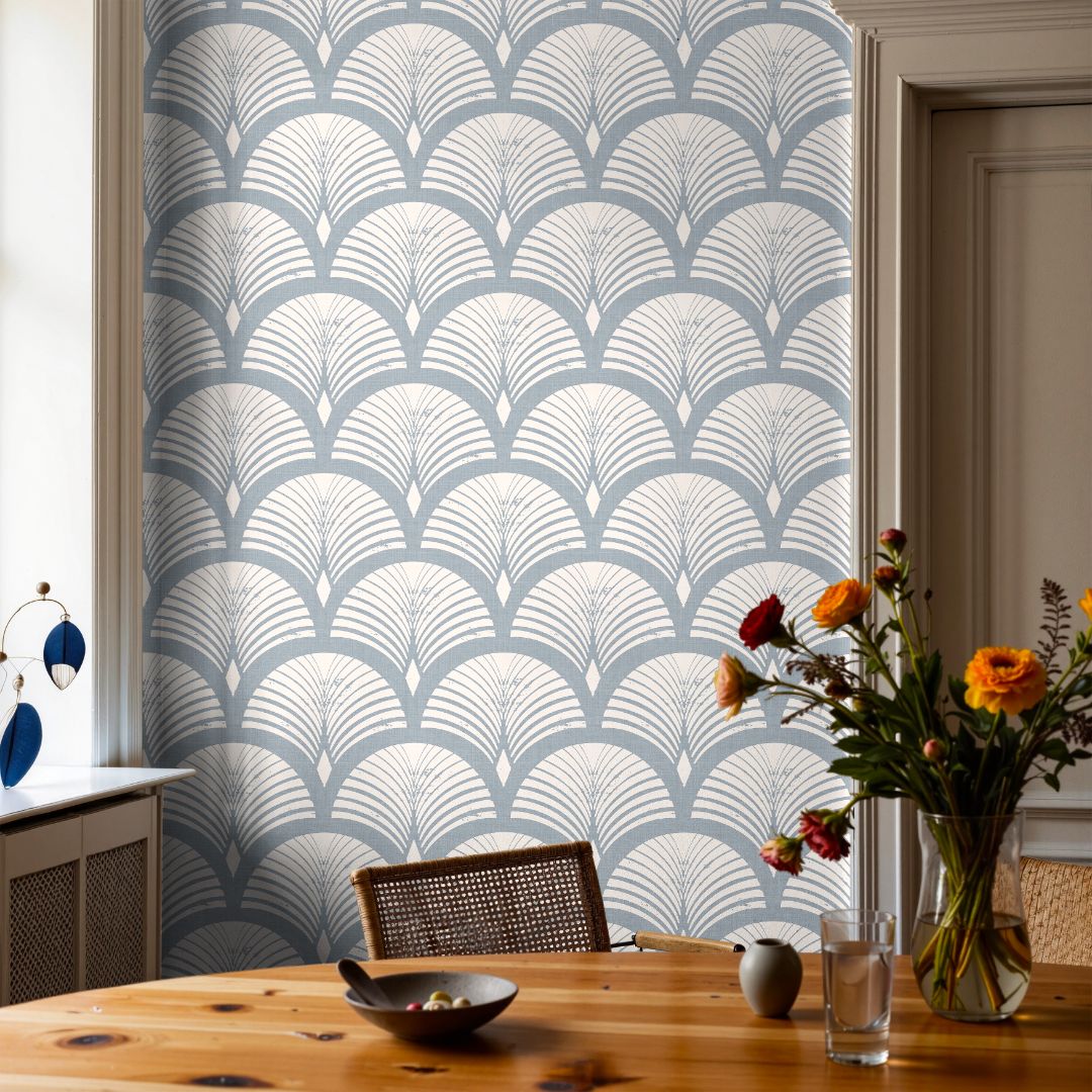 Product Image for Marincroft Blue Gray Geometric Wallpaper – 2243