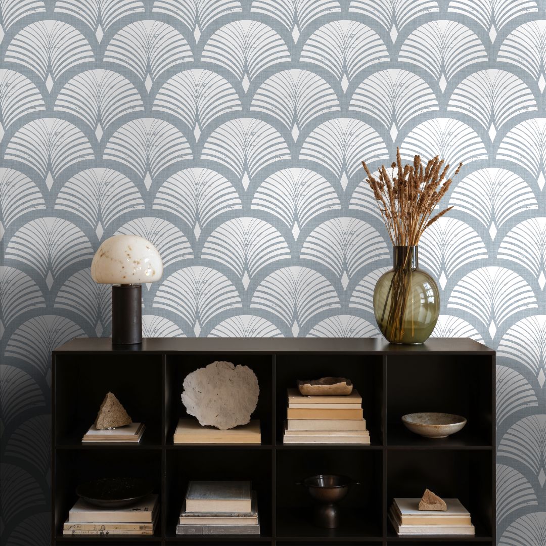 Product Image for Marincroft Blue Gray Geometric Wallpaper – 2243