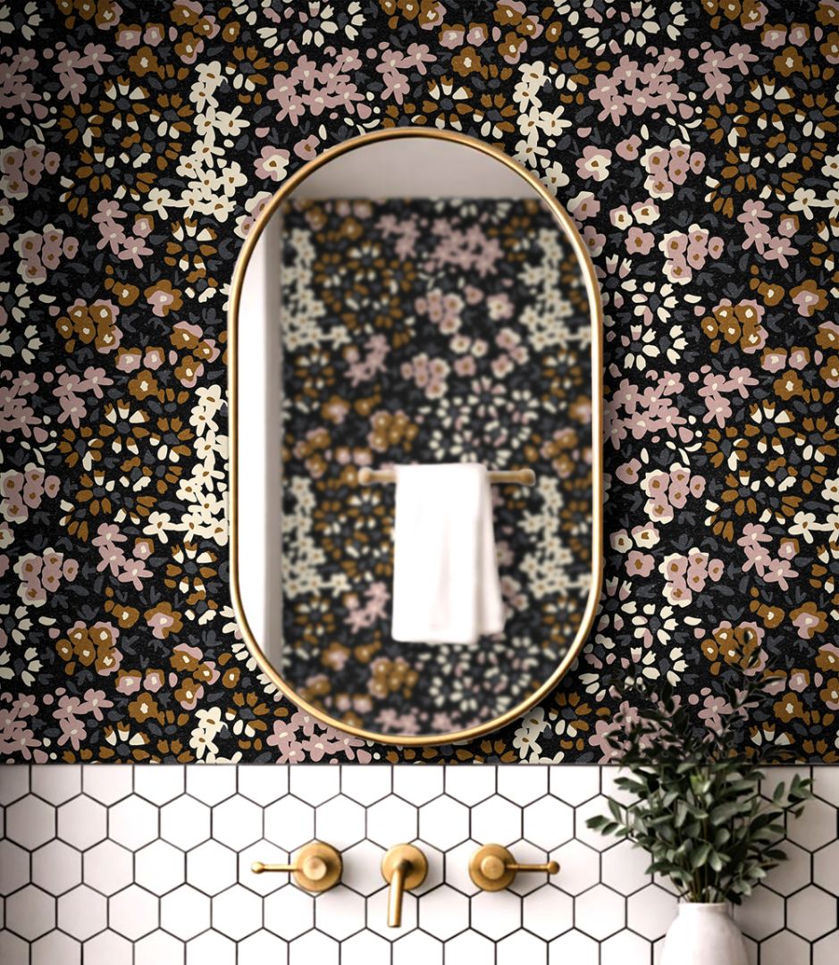 Product Image for Mauve Petal Calico Floral Wallpaper – 2288